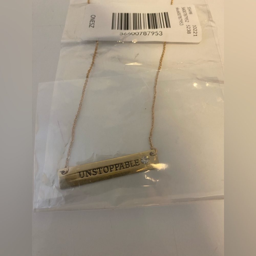 Women’s Lane Bryant Unstoppable Gold Bar Necklace